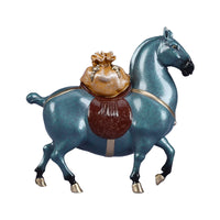 Colored Bronze Horse Figurine for Desk, Office, Home Decor, Gift