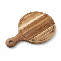 Integrated Handle Handled Serving Board Hanging Hole Wooden Serving Board Natural Wood Grain Dining Accessory Shallow Profile