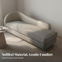 Nordic Design Curved 2-Seater Sofa Light Luxury Design Curved Settee Small Space Friendly Loveseat Unique Shape for Apartment Dwellers, Couples, Homeowners, Bedroom, Office