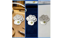 4 Pieces Gemstone Sorting Gauge Compact Gemstone Gauge with Metal Cards Circular for Jewelers, Jewelry Workshop, Bench Work