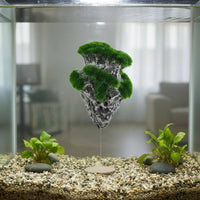 Buoyant Aquatic Pet Habitat Rock Realistic Look Artificial Buoyant Island Aquatic Pet Fish Habitat Decoration Lifelike