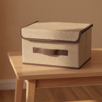 Foldable Storage Box with Lid Collapsible Storage Box with Lid Container Compact for Shelf, Bedroom