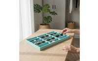 Compartmented Eyeglasses Tray Organized Eyeglass Tray Open-Top Sunglass Organizer Slim-Profile for Retailers, Collectors, Retail Display Cases, Dresser Drawers, Countertop