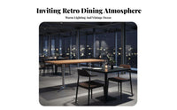 Retro Design Square Pedestal Table rustic & fashion business Furniture scuffResistant Easy to Clean for Restaurant Owners, Homeowners, Apartment Dwellers, Restaurants, Cafes, small eaterys, small eatery