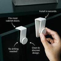 Storage Hook for Kitchen Organization Over the Door, Single for Students and Home Use, No Drill the Towel for Closet