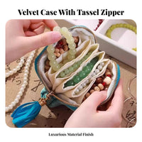 Portable Jewelry Storage Bag Compact Multi-Layer Jewelry Organizer Large Capacity Portable Bracelet Holder for Jet-Setters, Daily Use, Gifting