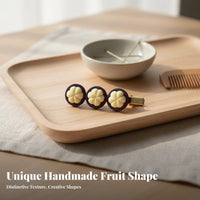 Fruit Hair Clip Japanese and Korean Design Cartoon Fruit Barrette Handmade Cute Side Hair Clip for Girls, Teenagers, Daily Wear, Casual Outings