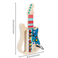 Electric Guitar Busy Board Printed Musical-Note Wooden Guitar Busy Board Fine Motor Skills