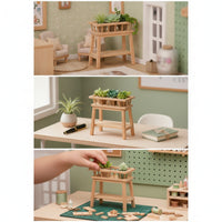 Dollhouse Flowers stand Finish Dollhouse Display Rack Decorative Furniture for Hobbyists, Tabletop Scenes