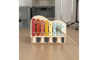 Early Education Wooden Xylophone 8 Note Notes Kids Piano Toy Educational Wooden Percussion Instrument Preschool for Toddlers, Nursery