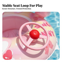 Thick Long-Lasting Material Pink Bunny Pool Inflatable Anti-Flip Design Inflatable Baby Inflatable with Canopy Leak-Proof PVC for Infants