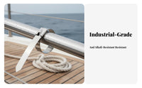 Automatic-Locking Stainless Steel Wire Tie Rust Resistant 304 Stainless Steel Bundling Strap Automatic-Locking Metal Tie