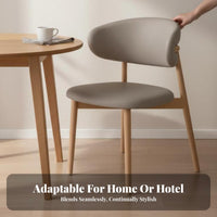 Nordic Design Upholstered Winged-Back Chair Minimalist Design Indoor Furniture Thickly Padded Accent Seat High-Density Foam Cushion for Business Owners, Homeowners, Seniors, Dining Room, Restaurant, Reading Nook, Dessert Shop