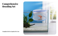 Guppy Breeder Net Hinged Lid Buoyant Aquatic Breeding Net Buoyant Fry Protector Sturdy Nylon Mesh Aquatic Breeder Box