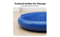 Non-Slip Inflatable Balance Disc Two-Sided-Sided Texture Balance Disc Improves Posture for Children, Athletes, Rehabilitation Training, Gym