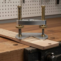 Inlay Carving Base Aluminum Alloy Guitar Inlay Jig Easy Install Fret Slotting Base for Luthiers, Workshop