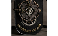 Steampunk Gear Shoulder Bag Gothic Crossbody Shoulder Bag Small Mini Purse Compact for Cosplayers