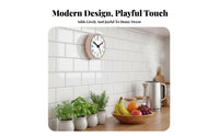 Wall Clock Timepiece Early Education Waterproof Easy to see Home Decor for Kids, Kitchen, Refrigerator, Shower