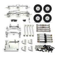 Metal Kit 1/12 Scale RC Car Parts with Shock Absorbers Machined Axle Housing for Chassis Rebuilding