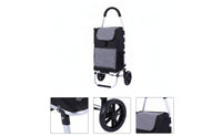 Folding Shopping Trolley Portable Foldable Shopping Cart Compact Grocery Cart with Wheels for Shoppers