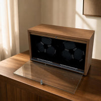 Automatic Watch Winder with LED Light 6-Slot Watch Winder Cabinet Silent Timepiece Low-Noise for Bedroom