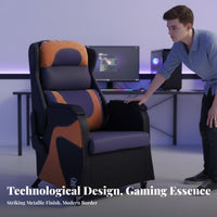 Sofa-Like Comfort Integrated Gaming Station Reclining Esports Seat High spine supportrest Computer Chair Ergonomic Design for Internet Cafe Owners, Office Workers, Students, Arcades, Desk Work, Study, Bedroom