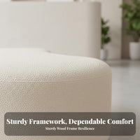 Irregular Shape FluffyShaped Ottoman Soft Texture Backless Padded Seat Minimalist Aesthetic End-of-Bed Stool Versatile Use for Interior Designers, Homeowners, Business Owners, Clothing Retail Establishment, Beauty Salon, Cloakroom, Reception Area