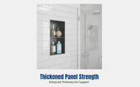 Stainless Steel Recessed Niche Cabinet, Bathroom Metal Shelf, Modern Organizer, Anti-Rust Divider, Wall-Mounted Storage