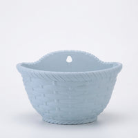 Plant Pots and Hanging Basket for Indoor Plants, Resin Wall Planter for Outdoor Plants, Woven Texture Hanging Plant, Detachable Hook for Fence