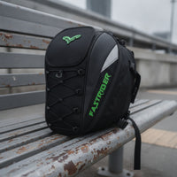 Reflective Motorcycle Rear Seat Bag Structured Motorcycle Tail Bag with Backpack Straps Adjustable for Commuters
