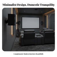 2 Pieces Stable Base Surround Sound Speaker Stand Easy Installation Adjustable Speaker Floor Stand Sturdy Steel Construction Audio Accessory Non-Slip Feet for Gamers, Media Room