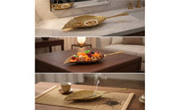 Leaf jewelry Tray Metal Foliage Shaped Tray Embossed for Vanity