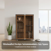 Wooden Cat Villa spacious Large Space Multi-Level Cat Villa Luxury Design Pet Furniture for Indoors, Living Room, Bedroom