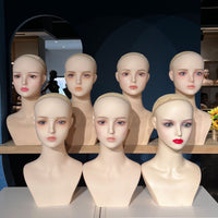 Realistic Female Mannequin Head for Wig Display and Jewelry