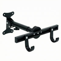 PVC-Coated Wall-Mounted Bike Hanger Double-Hook Cycle Hanger Rack Black Finish Foldable Bike Rack Adjustable for Home, Garage