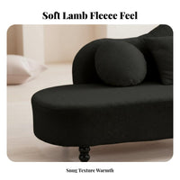 Cream & aesthetic Curved Teddy Sofa space-efficient Size Living Room Furniture Space-Saving Loveseat Minimalist Design for Apartment Dwellers, Interior Decorators, Clothing bavailableique, Small areas, Reception Area, study corner