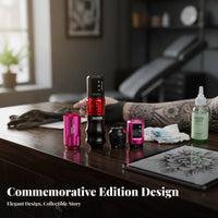 Adjustable Stroke Wireless Rotary Pen Coreless engine Cordless Pen Long Battery Life skin art Equipment Low Vibration & Noise for Professionals, Beginners
