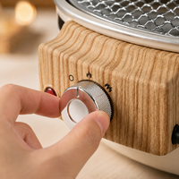 Portable Smokeless Tabletop Grill - Dual-Use Electric & Charcoal Home BBQ for Indoor Grilling