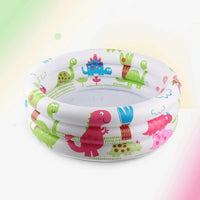 Thickened Three-Circle Pool Layered Pool with Bubble Bottom Cushioned Inflatable Ball Play Area Anti-Slip for Backyard