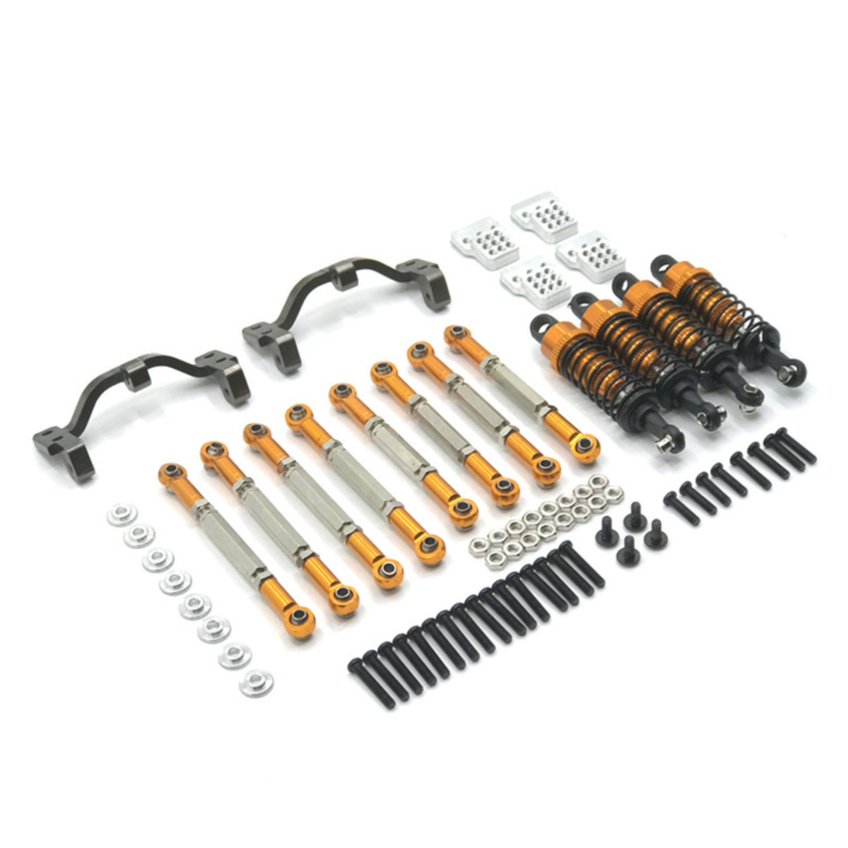 RC Car Upgrade Kit with Shock Absorbers Slop Shock Absorbers Stable Mounting Accessories Set for 1/16 C14