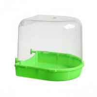 Large Size Bird Bathing Container Easy to Clean Bird Bathing Tub Long-Lasting Plastic Parakeet Bath House Transparent Cover for Small Birds