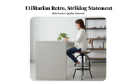 mechanical and design Adjustable rotating Bar Stool Retro Design Adjustable rotating Stool with supportrest Counter Chair Footrest Included for Homeowners, Business Owners, Adults, Restaurant, Cafe, eatery, Kitchen