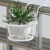 Space-Saving Hanging Planter Easy Installation Railing Shelf Anti-Rust Plant Holder sturdyDuty for Gardeners, Apartment Dwellers, Homeowners, Balcony, Patio, Porch, window sill