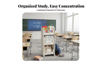 Large Capacity Stackable Book Crate with casters Multi-Functional Storage Box particle-resistantresistant double Opening for Apartment Dwellers, Homeowners, Classroom, Dormitory, Study Room, Bedroom