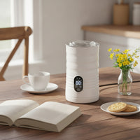 Electric Milk Frother Adjustable Temperature Milk Frother with Digital Display Foam Maker with Warmer Multi-Functional