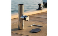 Boat Fishing Rod Holder Shiny Silvery Fishing Equipment Clamping Bracket