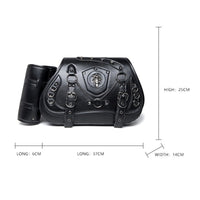 Motorcycle Saddlebags Leather-Textured Motorcycle Side Bags Strap-and-Buckle Luggage for Motorcyclists