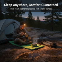 Outdoor Folding Egg Crate Sleeping Pad, Thickened Waterproof Camping Mat for Tent and Nap, Portable
