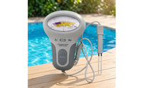 Handheld pH and Cl2 Tester with Sensor Rod Portable Pool Water Tester with Sensor Rod Manual Analog Pool Monitor Accurate for Spa Owners, Hot Tubs