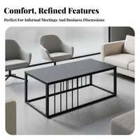 Business type Office Sofa and Table Combo Minimalist Design Multi-Seat Guest Sofa Modern Aesthetic Reception Seating sturdy Construction for Clients, Guests, Waiting Room, informal Meeting Space, Public Spaces